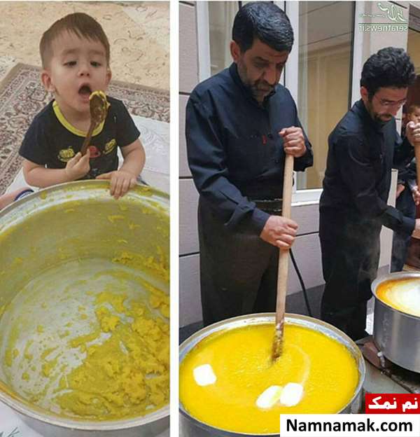 عکس عزت الله ضرغامی پای دیگ نذری دخترش عکس عزت الله ضرغامی پای دیگ نذری دخترش