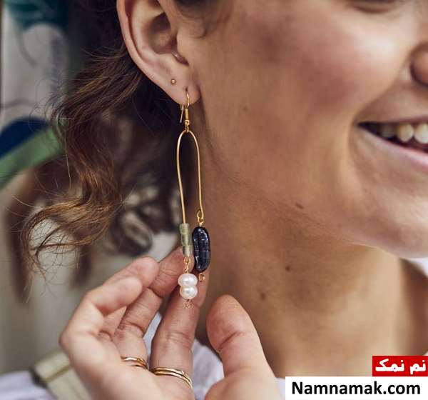 مدل های جدید گوشواره های بلند و آویز طلا ساده و اسپرت