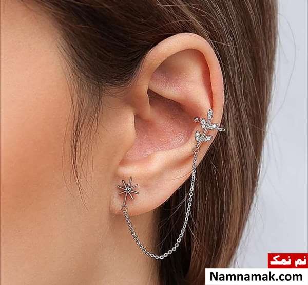 مدل های جدید گوشواره های بلند و آویز طلا ساده و اسپرت
