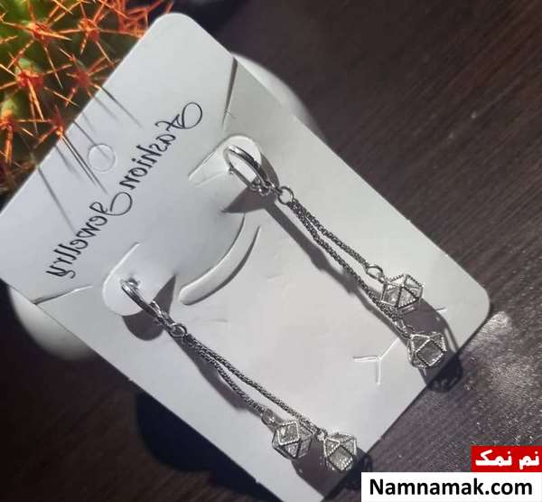 مدل های جدید گوشواره های بلند و آویز طلا ساده و اسپرت