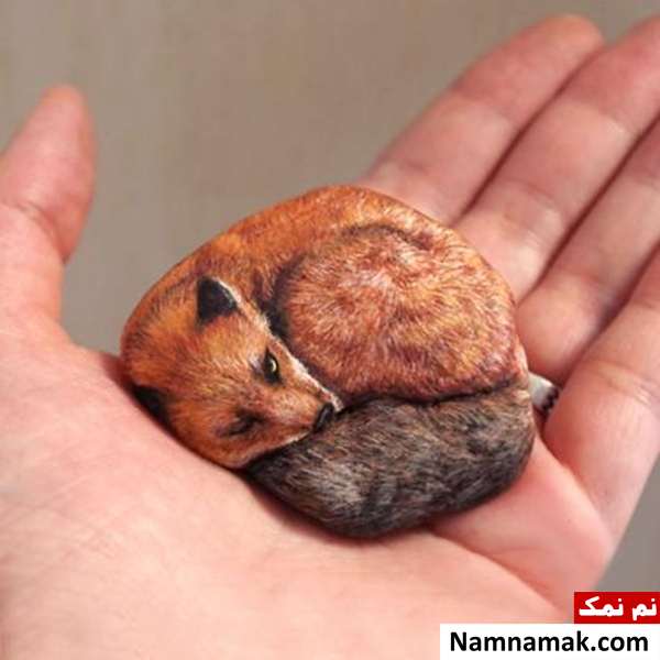 نمونه هایی زیبا از هنر نقاشی روی سنگ