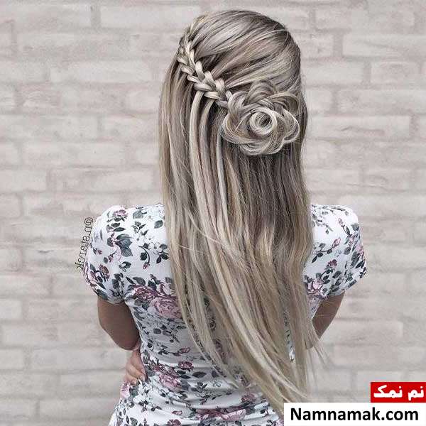 آموزش بافت مو ساده و شیک دخترانه مجلسی با فیلم