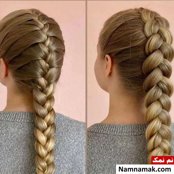 آموزش بافت مو ساده و شیک دخترانه مجلسی با فیلم