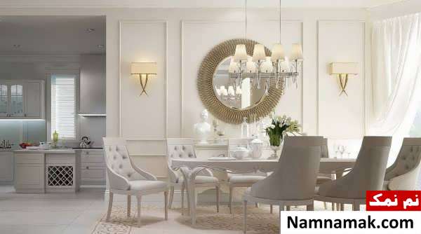 مدل میز ناهار خوری استیل سفید 