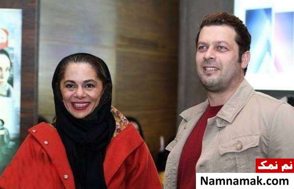پژمان بازغی در کنار همسرش مستانه مهاجر