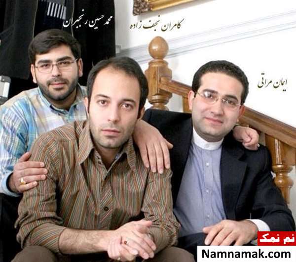 ایمان مرآتی در دورهمی ایمان مرآتی و کامران نجف زاده و محمدحسین رنجبران