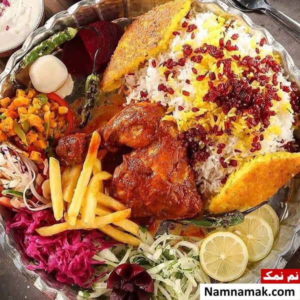 زرشک پلو با مرغ مجلسی