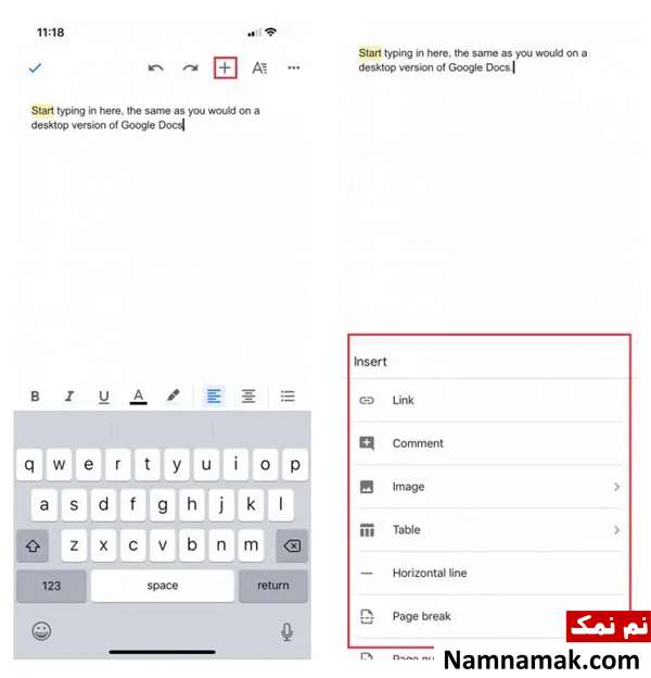 گوگل داکس موبایل