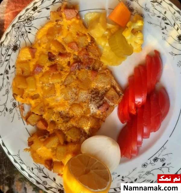 نیمرو با سیب زمینی