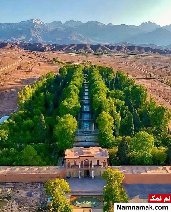 عکس های هوایی باغ شاهزاده ماهان در دل کویر