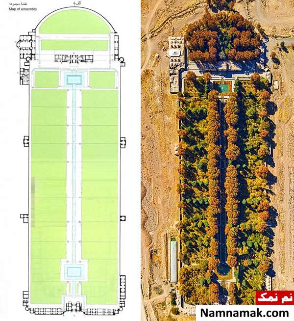عکس های هوایی باغ شاهزاده ماهان در دل کویر