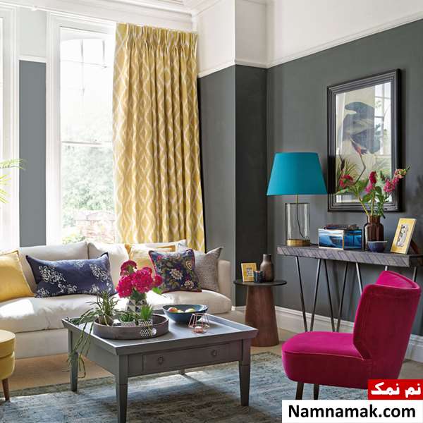 فرش طوسی رنگ با چه پرده ای ست می شود؟