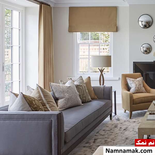 فرش طوسی رنگ با چه پرده ای ست می شود؟