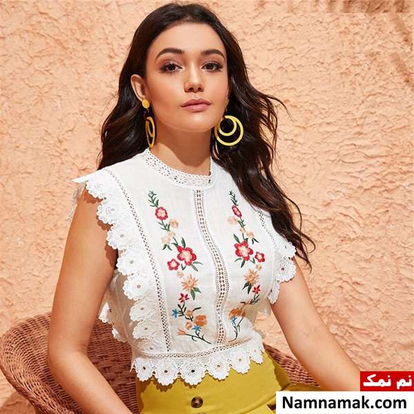 مدل لباس مجلسی گیپور دو تکه زنانه و دخترانه