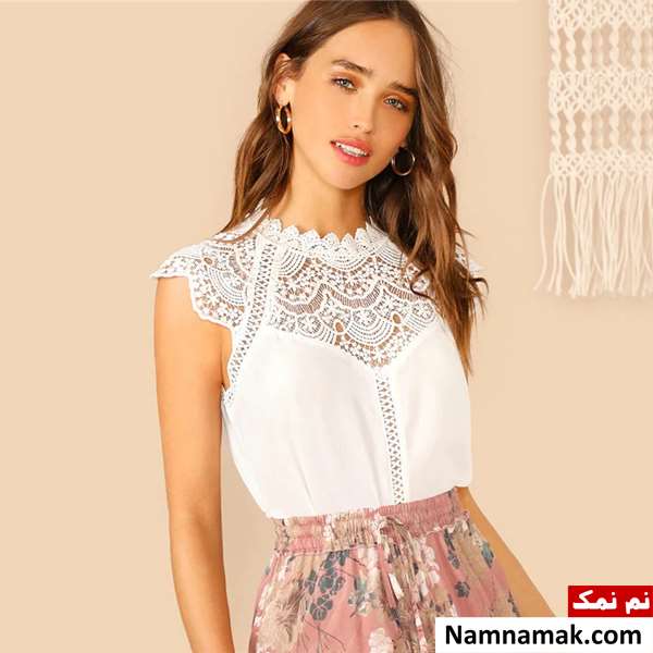 مدل لباس مجلسی گیپور دو تکه زنانه و دخترانه
