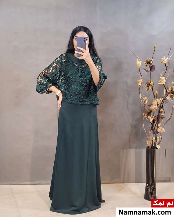مدل لباس مجلسی گیپور دو تکه زنانه و دخترانه