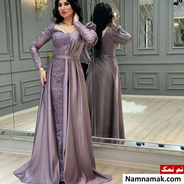 مدل لباس مجلسی آستین دار بلند و پوشیده زنانه و دخترانه