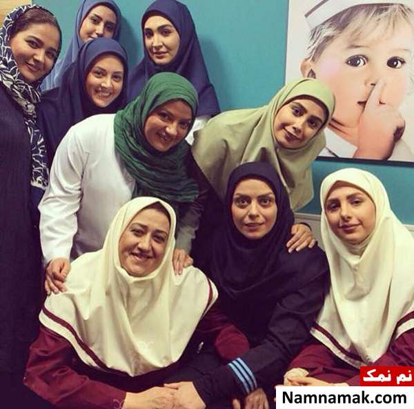 بیوگرافی جوانه دلشاد و همسرش جوانه دلشاد و آذین رئوف و شبنم فرشادجو در سریال در حاشیه