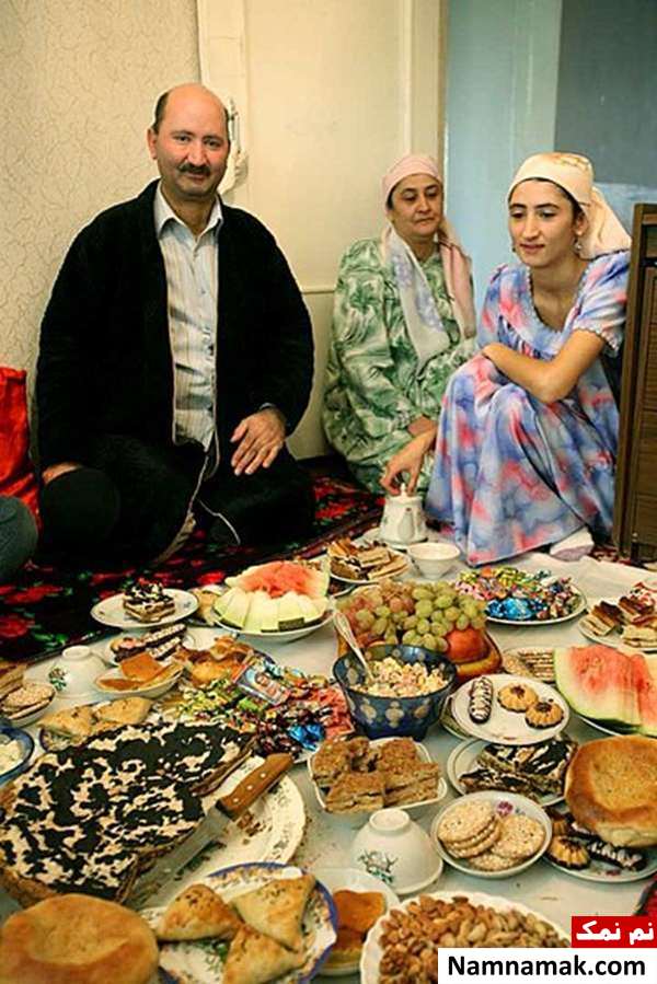 سفره عید فطر در تاجیکستان