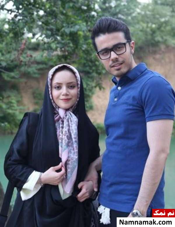 لطیفه گودرزی گوینده خبر در کنار برادرش احسان