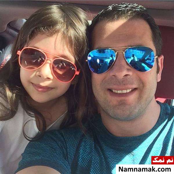 عکس خانوادگی پژمان بازغی با همسر و فرزندانش دختر پژمان بازغی