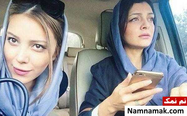 همسر رضا قوچان نژاد در کنار خواهرش ساره بیات ساره بیات و سروین بیات