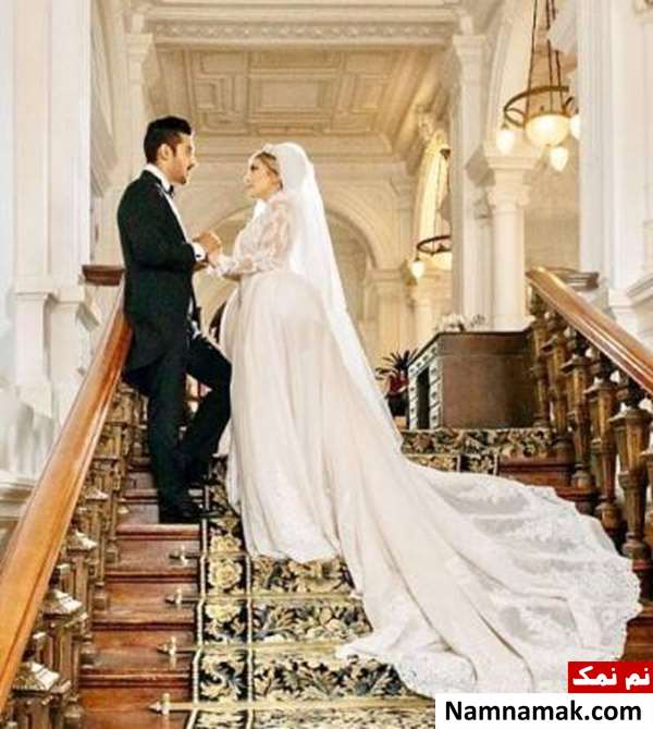 رضا قوچان نژاد و همسرش در روز ازدواجشان رضا قوچان نژاد و همسرش