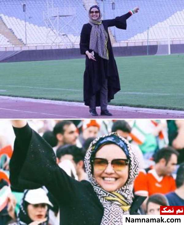 نیلوفر امینی فر اولین مجری زن در ورزشگاه آزادی نیلوفر امینی فر