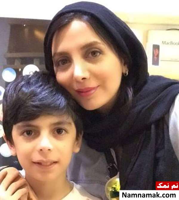 رویا میرعلمی در کنار پسرش کارن رویا میرعلمی