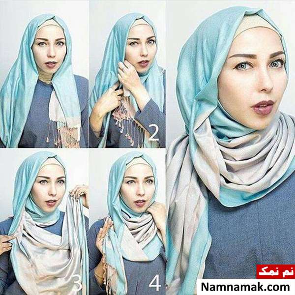 بستن روسری ساتن