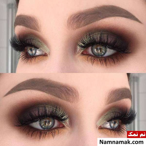 آرایش چشم تیره و مات آرایش چشم مات