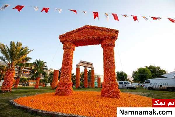 جشنواره مجسمه های ساخته شده با پرتقال و لیمو