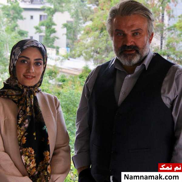 بیوگرافی و عکسهای الهام طهموری و همسرش الهام طهموری و مهدی سلطانی در پشت صحنه سریال پدر