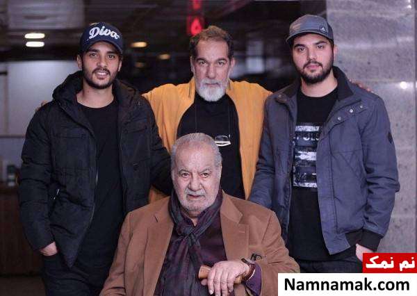 ساعد سهیلی و سینا مهراد در کنار پدرشان سعید سهیلی ساعد سهیلی و سینا مهراد