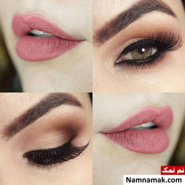 آرایش لبهای نازک و چشم ریز آرایش چشم ریز