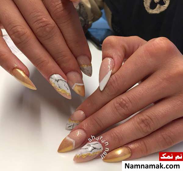 مدلهای جدید طراحی ناخن تیز و بادامی