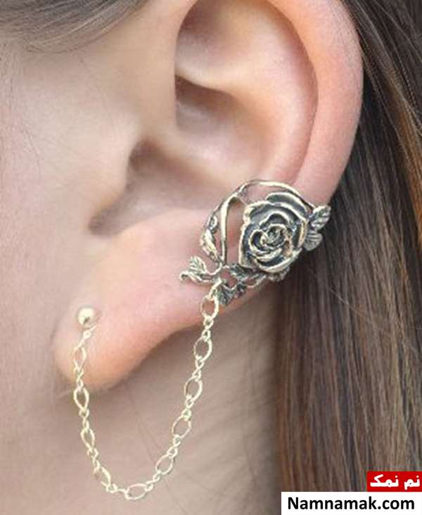 مدل گوشواره بخیه ای،مدل گوشواره طلا دخترانه