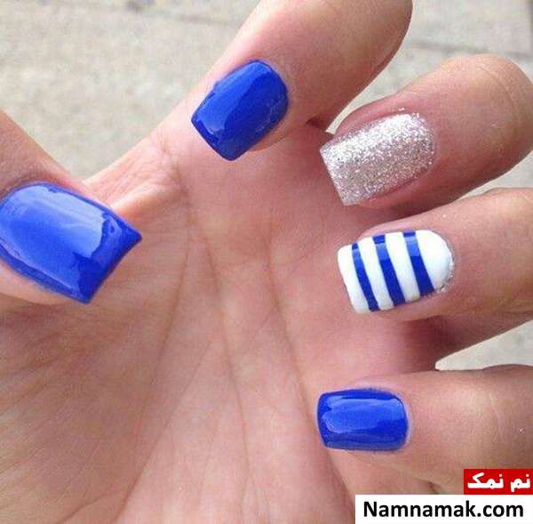  لاک آبی براق
