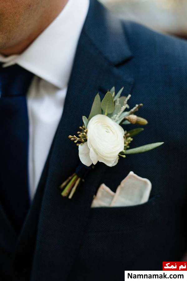 مدل گل یقه کت داماد گل جیب کت داماد