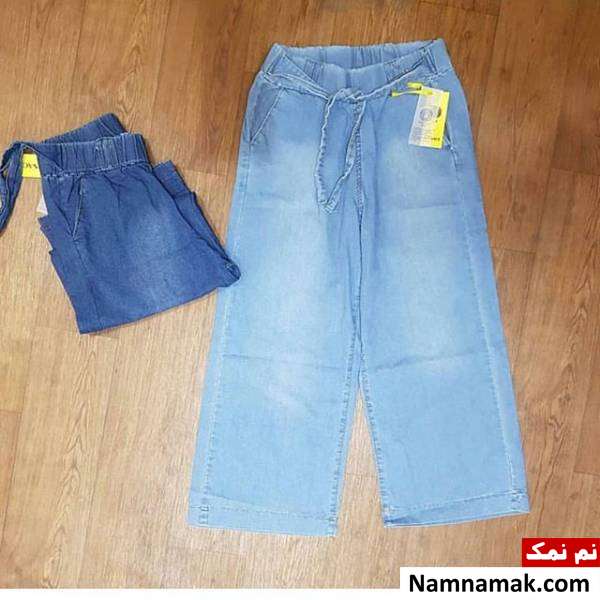 شلوار جین کاغذی گشاد شلوار جین گشاد