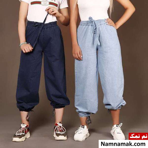 شلوار گشاد دمپا کش اسپرت شلوار قد 90