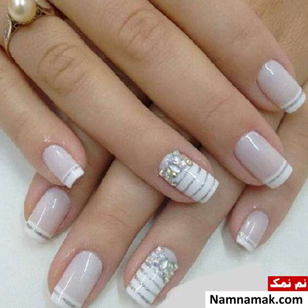 دیزاین ناخن با لاک صدفی