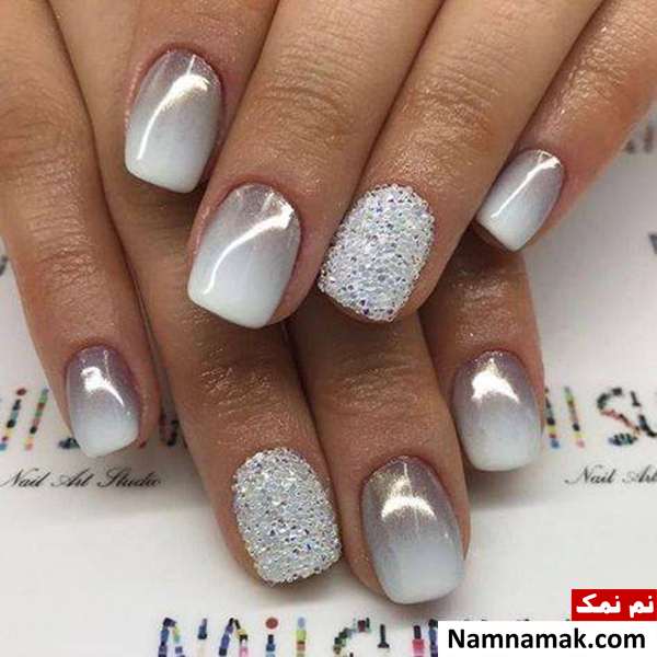 دیزاین ناخن با لاک صدفی
