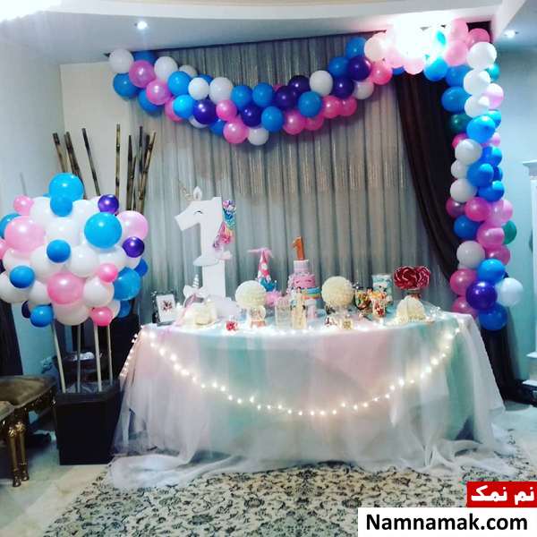 بادکنک آرایی با ایده های ساده و جدید دیزاین تولد تم یونیکورن