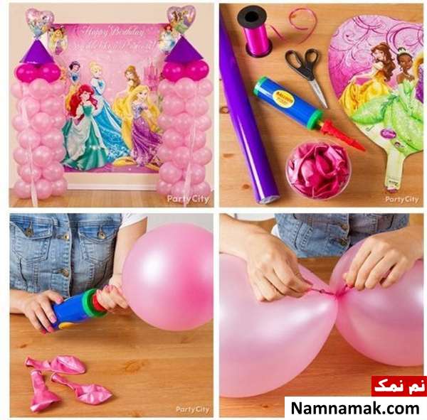 عکس بادکنک آرایی برای دکور تولد