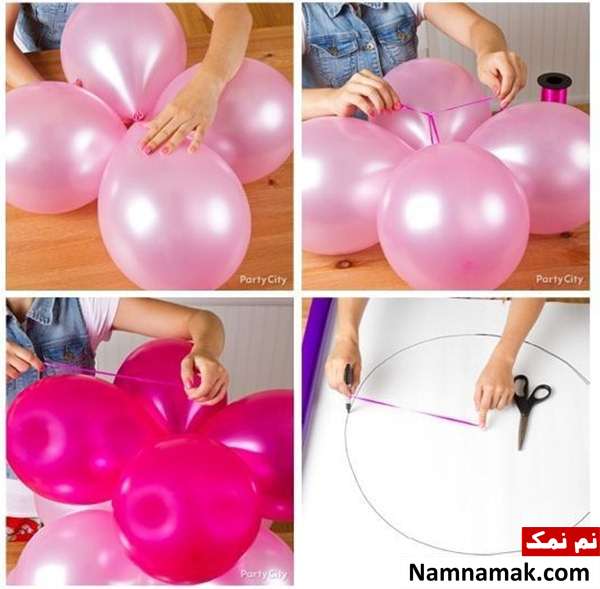 عکس بادکنک آرایی برای دکور تولد
