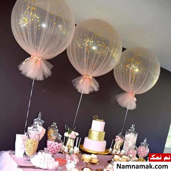 تزیین عاشقانه جشن تولد با بادکنک هلیومی
