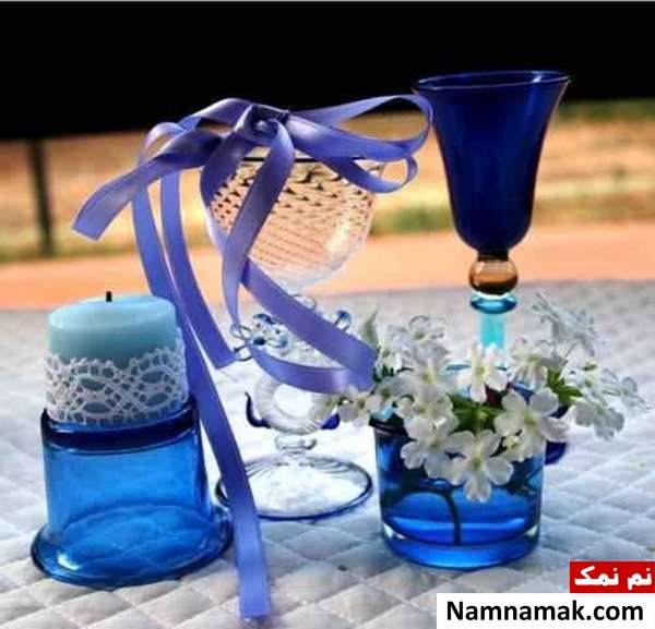تزیین شمع با روبان