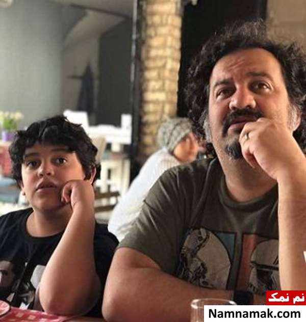 مهراب قاسمخانی در کنار پسرش نویان
