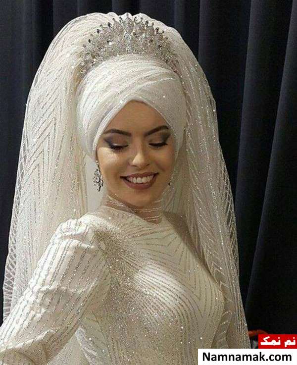تاج و تور عروس مدل تاج و تور عروس محجبه